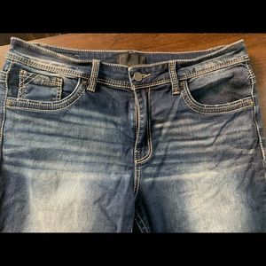 Buckle black bootcut jeans